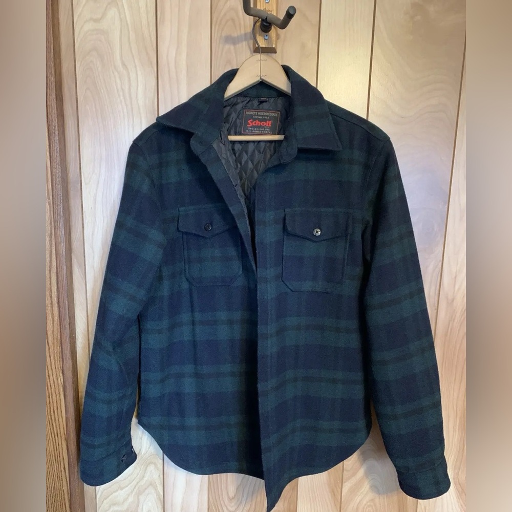Schott NYC CPO Wool Blend Work Shirt Jacket